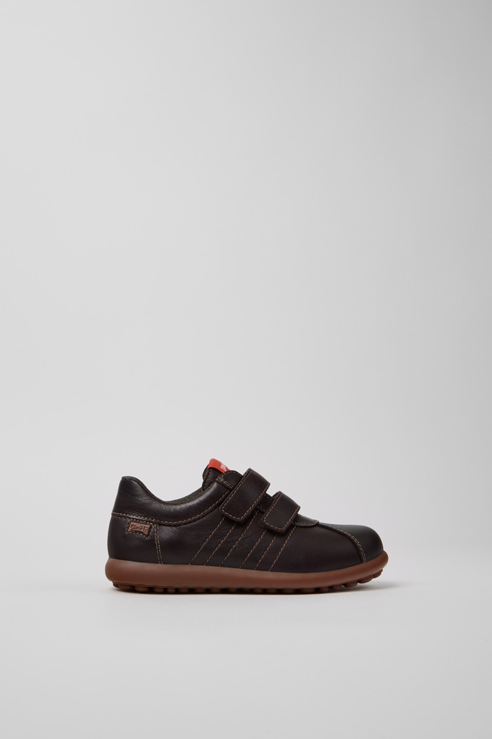 Pelotas Brown Leather and Textile Shoes for Kids.