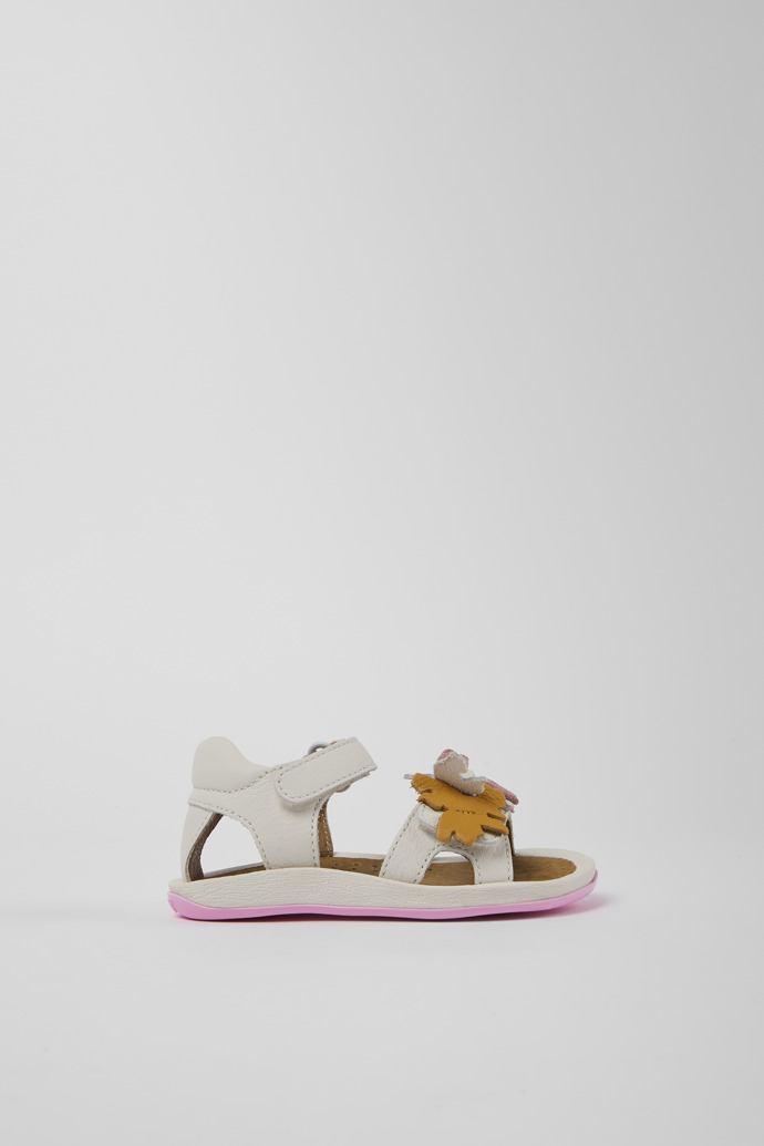 Twins White Leather Sandal