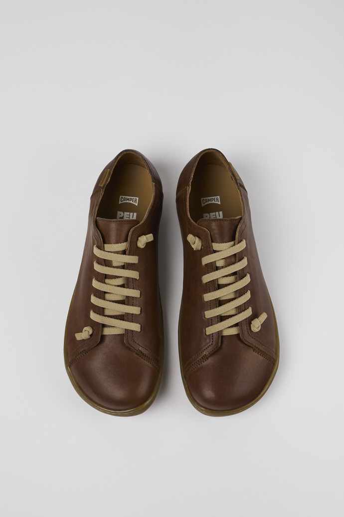 Peu Brown Leather Shoes for Men.