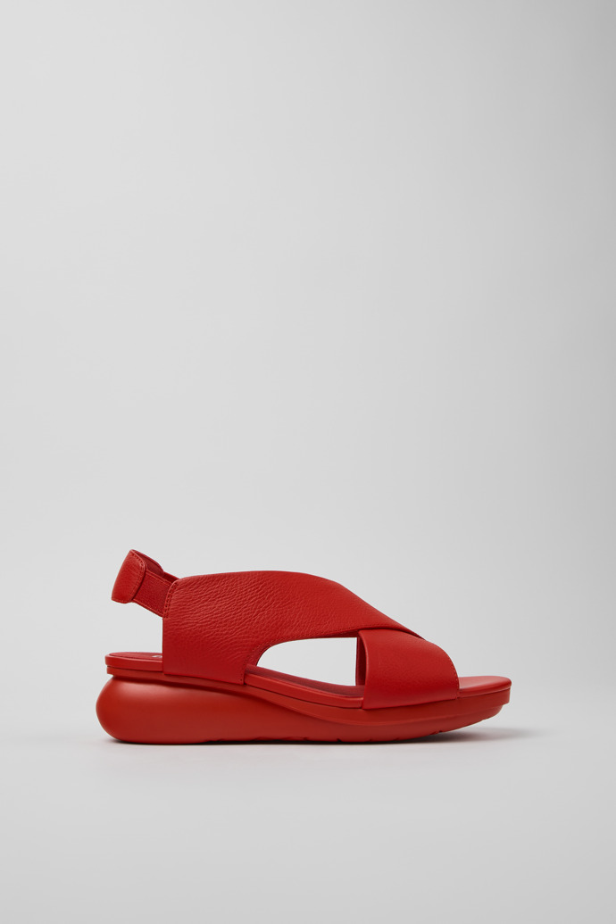 Balloon Red leather sandals for women