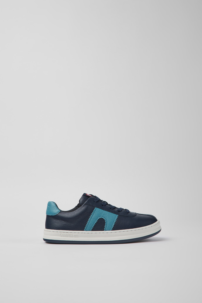 Runner Dark blue leather sneakers for kids
