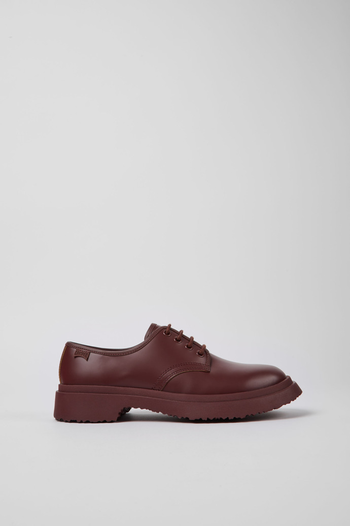 Walden Burgundy leather lace-up shoes for women