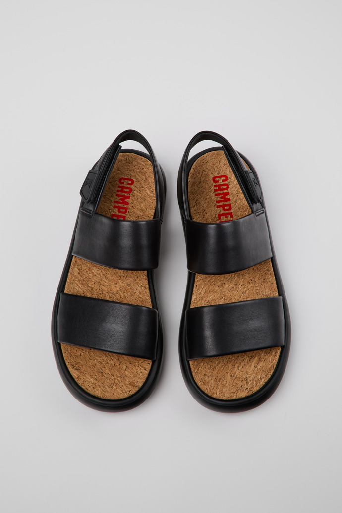 Pelotas Flota Black Leather Men's Sandals.