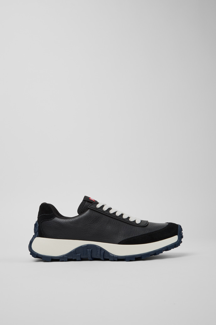 Drift Trail Black Leather Sneakers for Women.