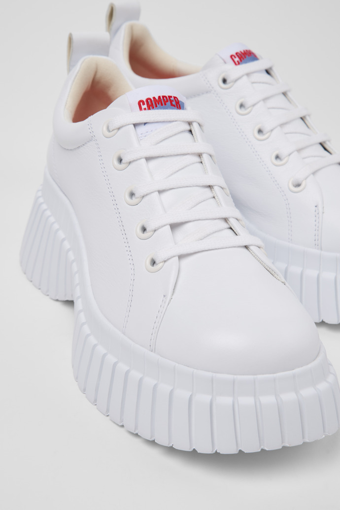 Pix BCN White Leather Shoes for Women.