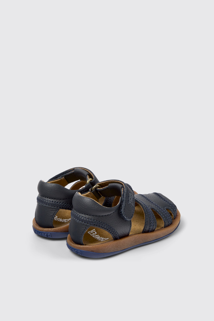 Bicho Closed navy T-strap sandal for kids