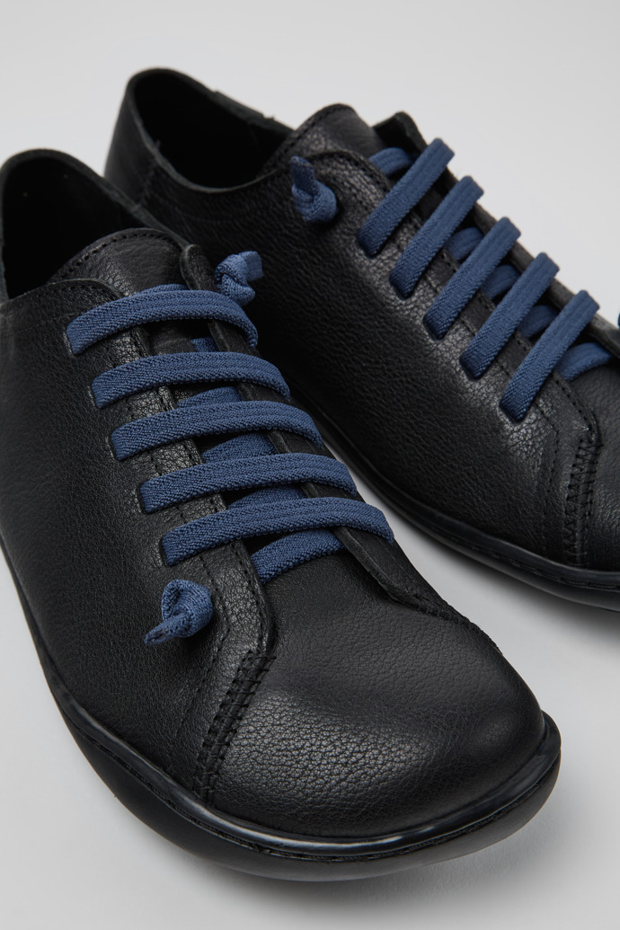 Peu Black Leather Shoes for Women.