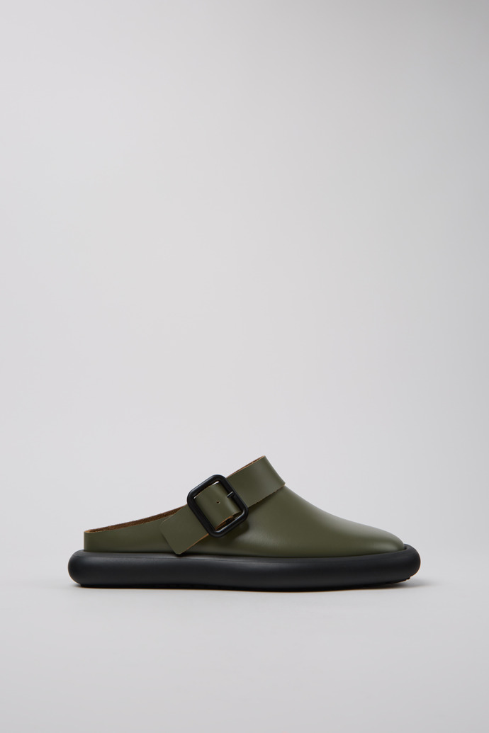 Onda Green Leather Sandals for Women.