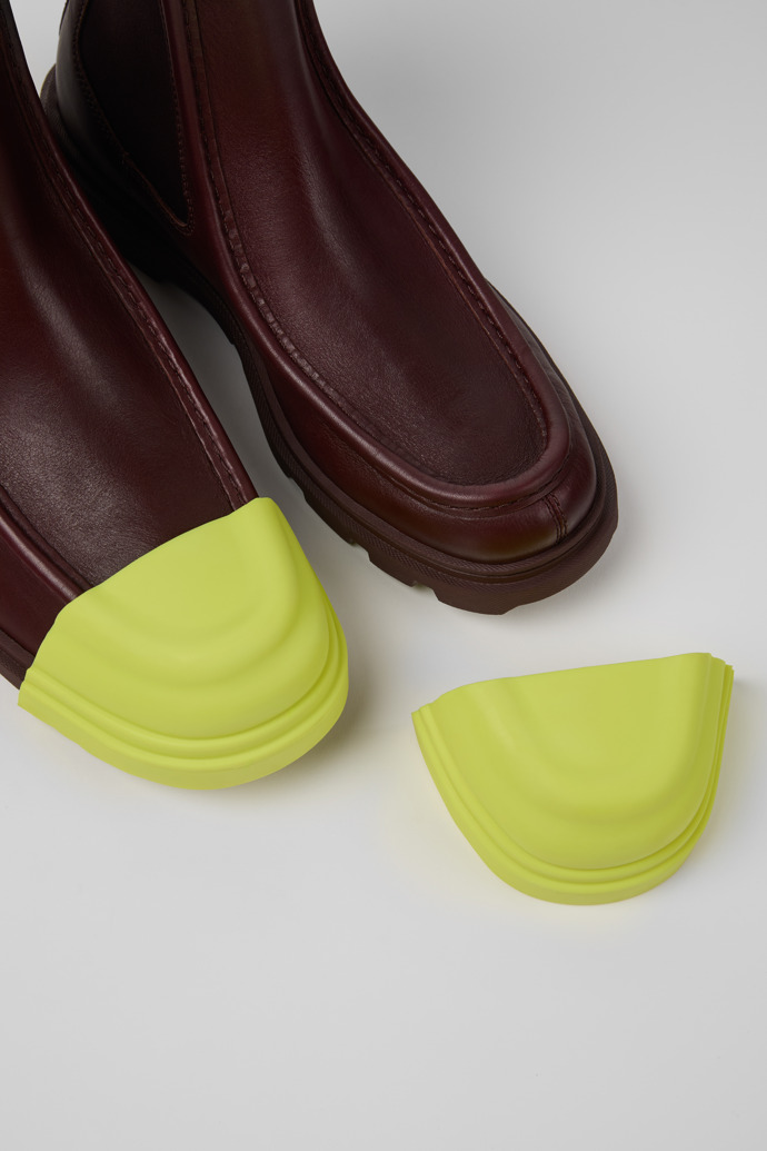 Junction Burgundy leather chelsea boots for women