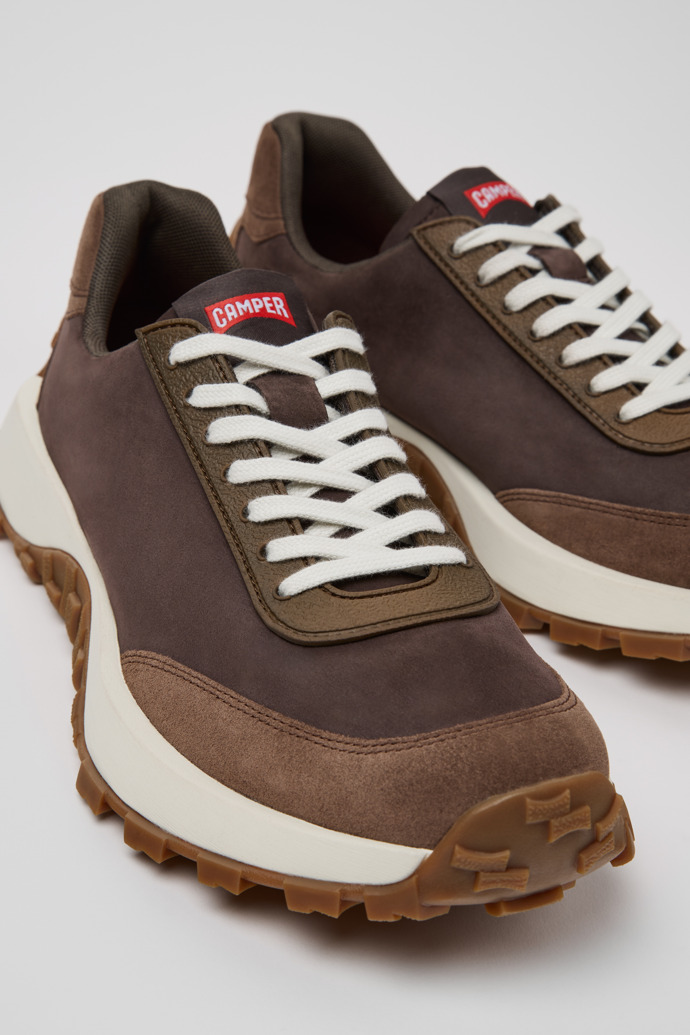 Drift Trail Brown Nubuck Sneakers for Men.