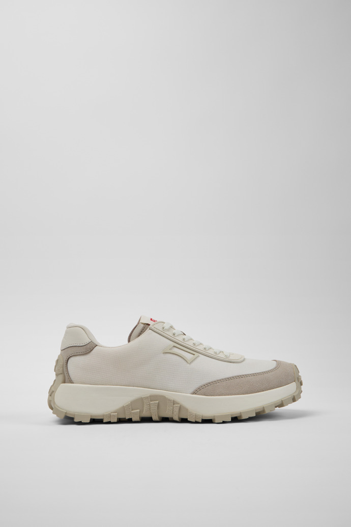 Drift Trail White and Gray Recycled PET and Leather Sneakers for Women.