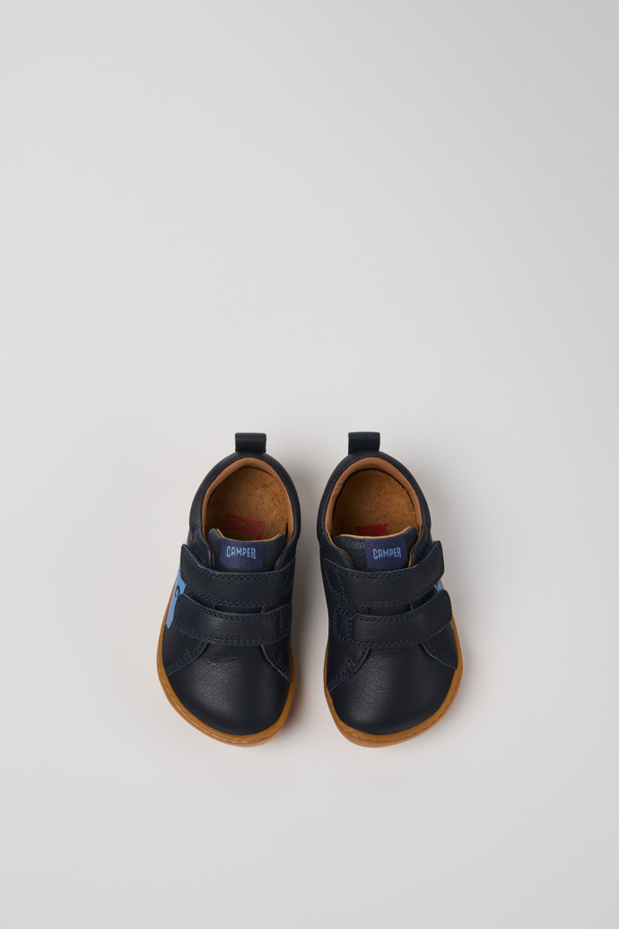 Twins Blue Leather Kids' Sneakers.