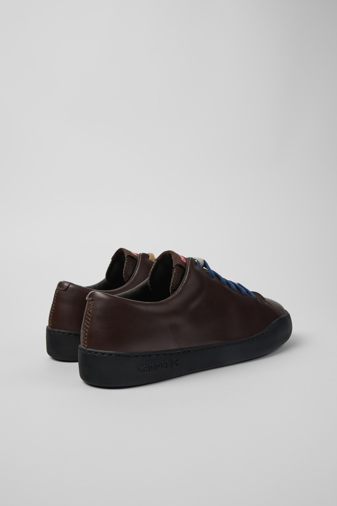 Twins Brown Leather Sneakers for Men.