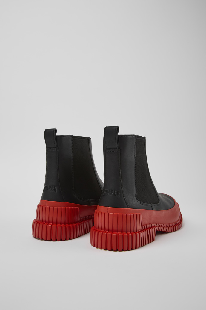 Pix Black Leather Chelsea Bootie for Men