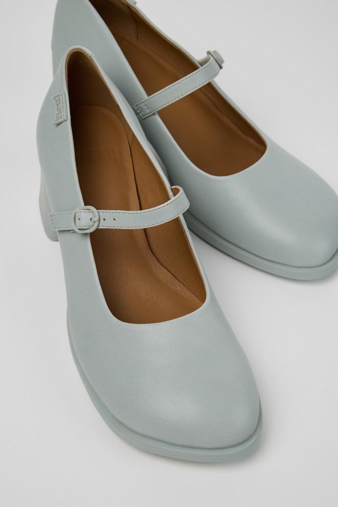 Kora Gray Leather Moccasins for Women.