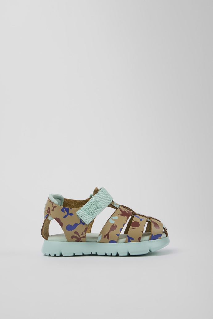 Oruga Multicolored Leather/Textile Sandal