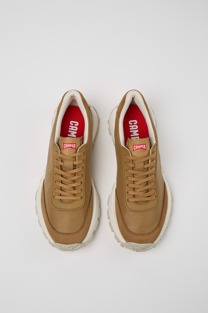 Drift Trail VIBRAM Brown leather and nubuck sneakers for men