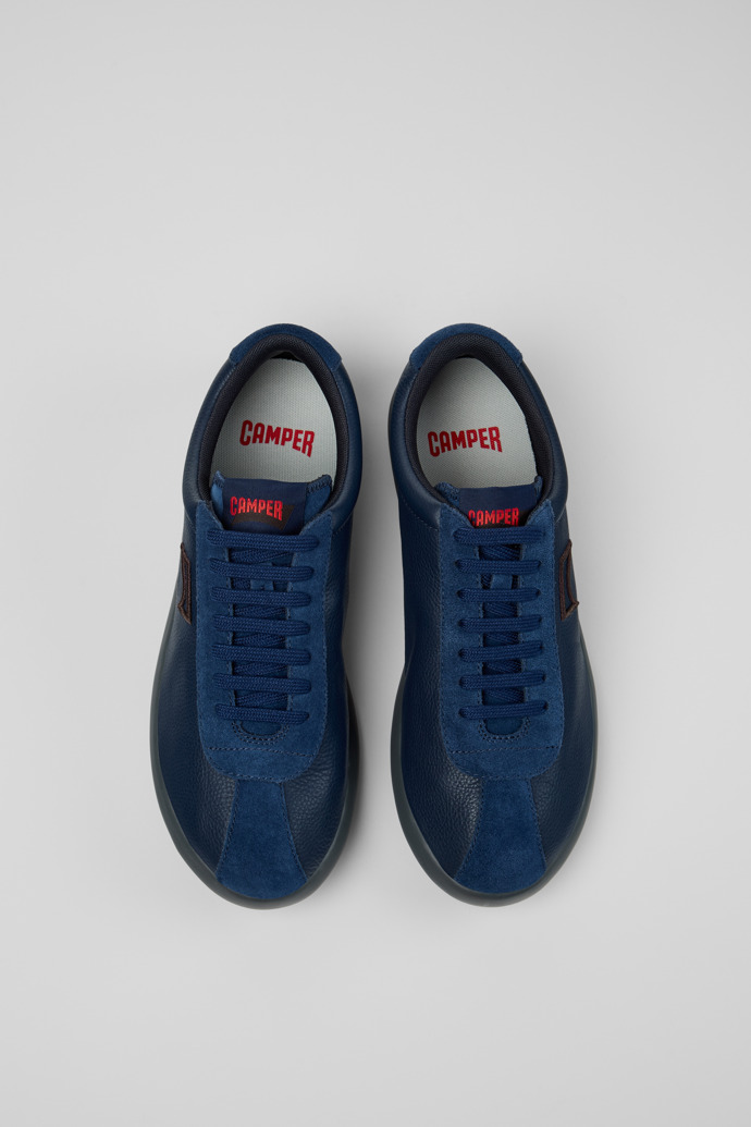 Pelotas XLF Blue Leather and Nubuck Sneakers for Men.