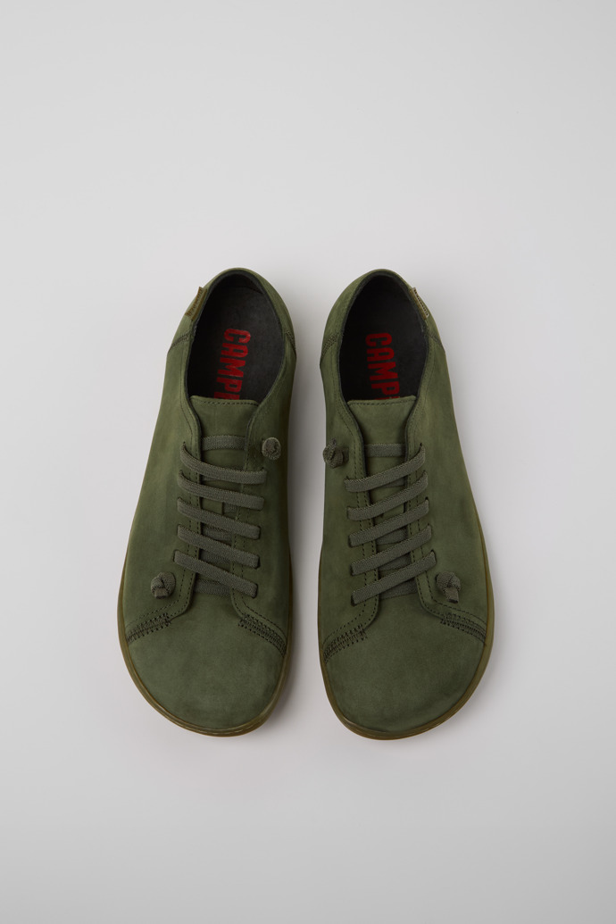 Peu Green Nubuck Shoes for Men.