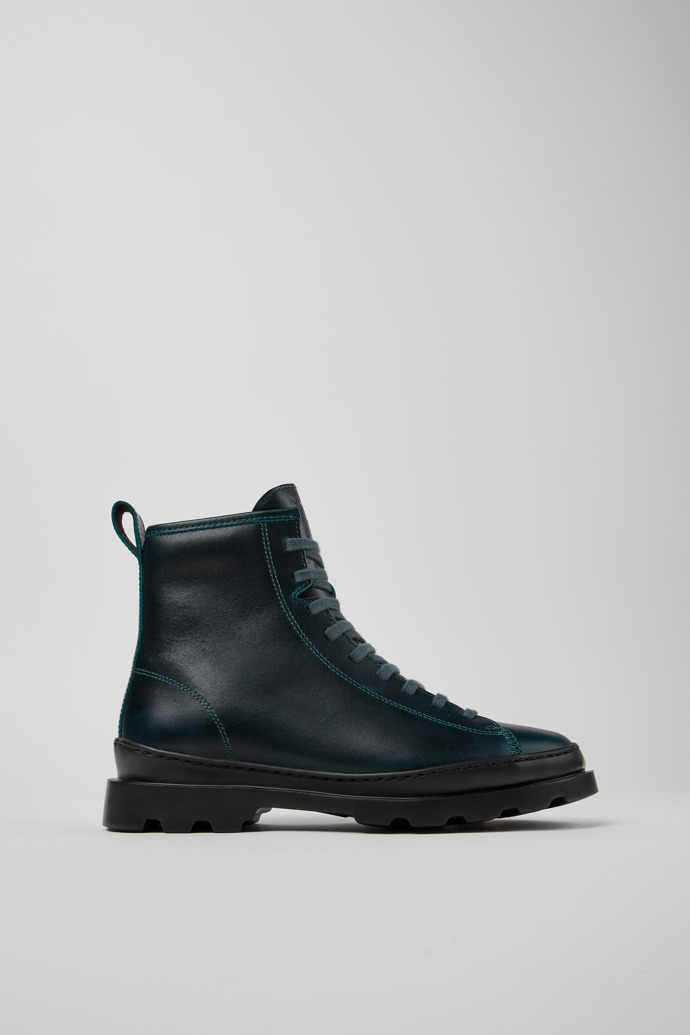 Brutus Green leather boots for women