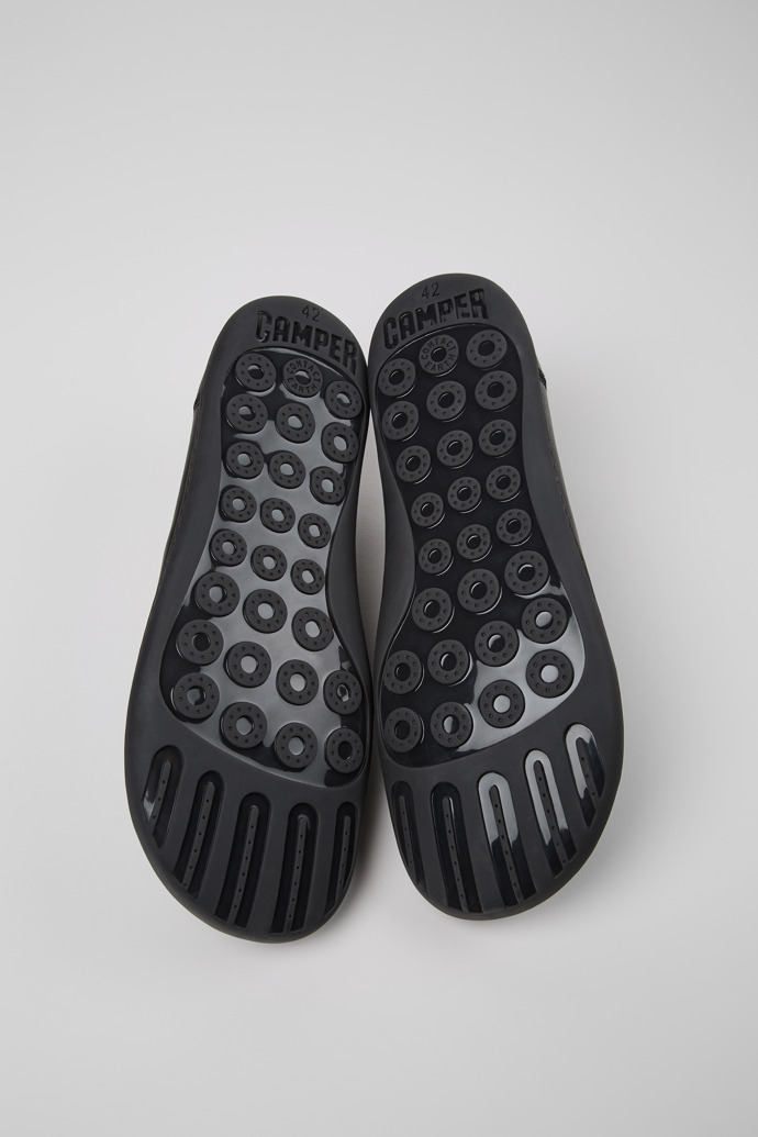 Peu Black Leather Shoes for Men.