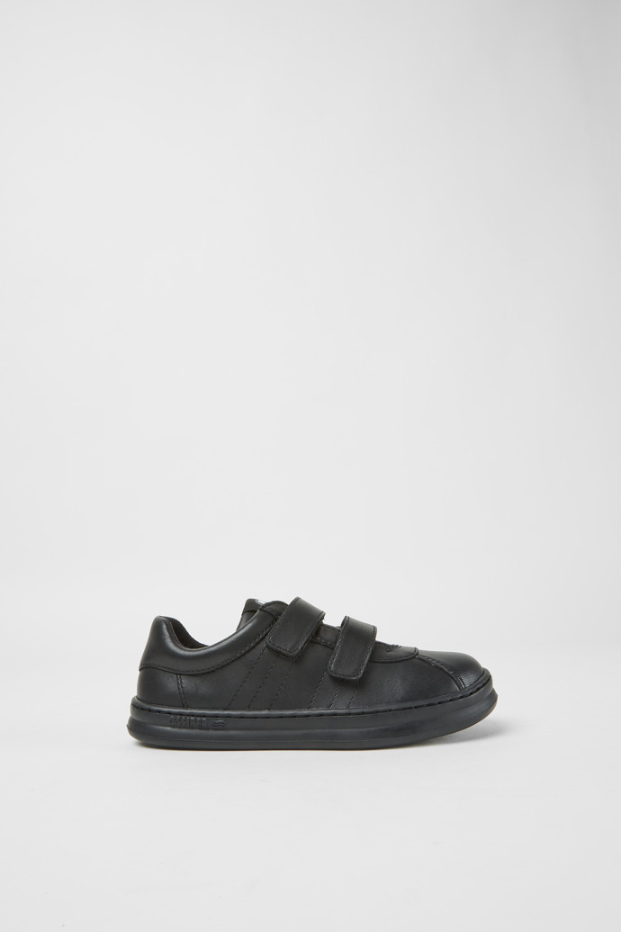 Runner Black leather and textile sneakers