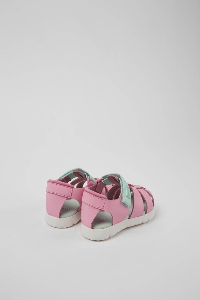 Oruga Pink Leather/Textile Sandal