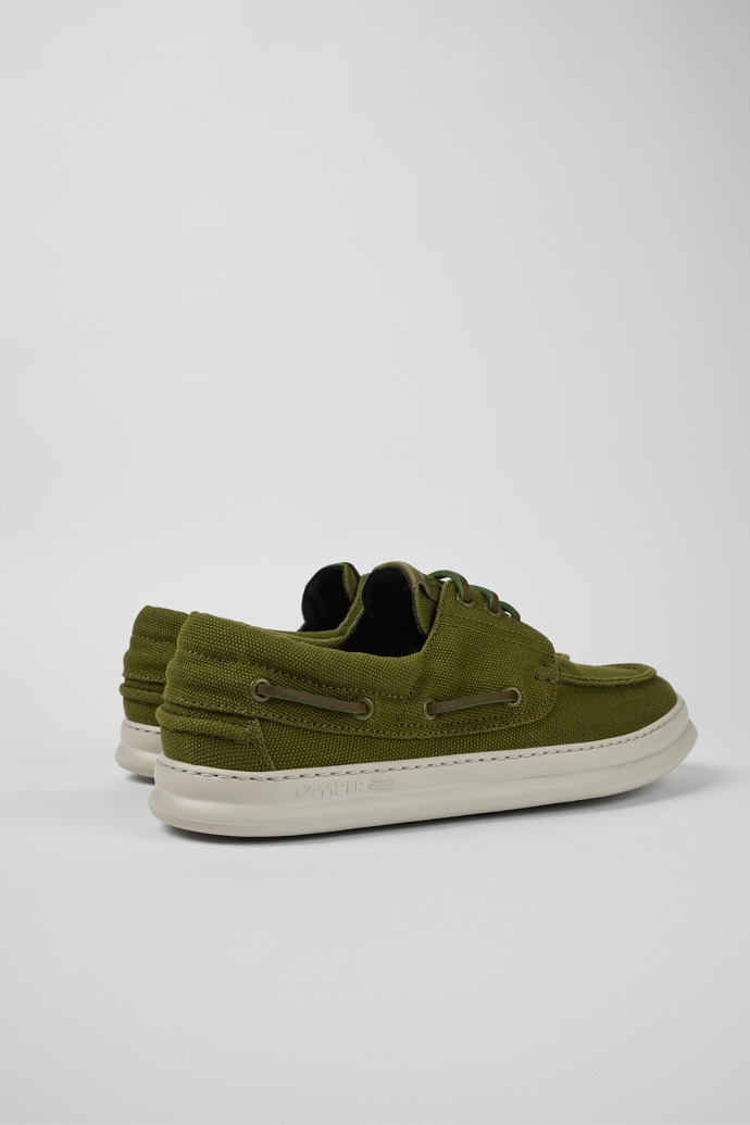 Runner Green Textile Boat Shoe for Men