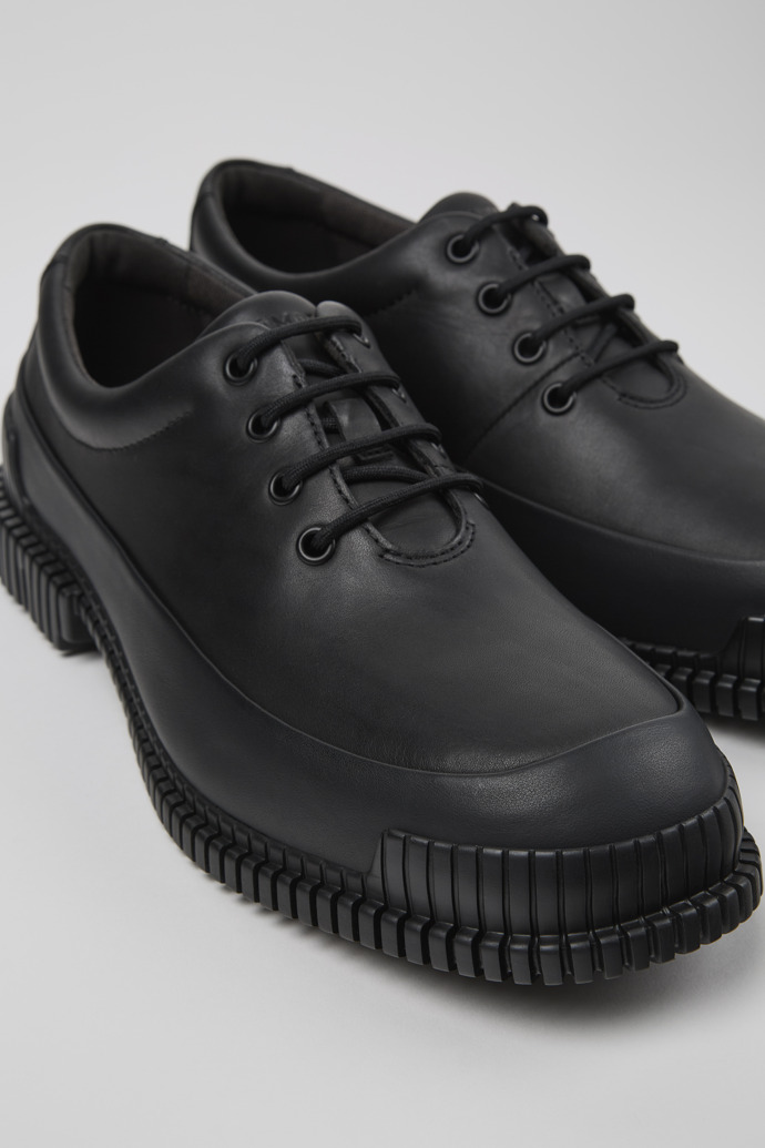 Pix Black Leather Shoes for Men.