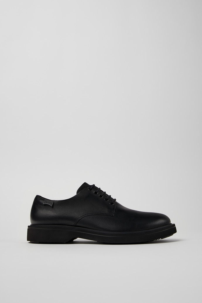 Norman Black Leather Shoes for Men.