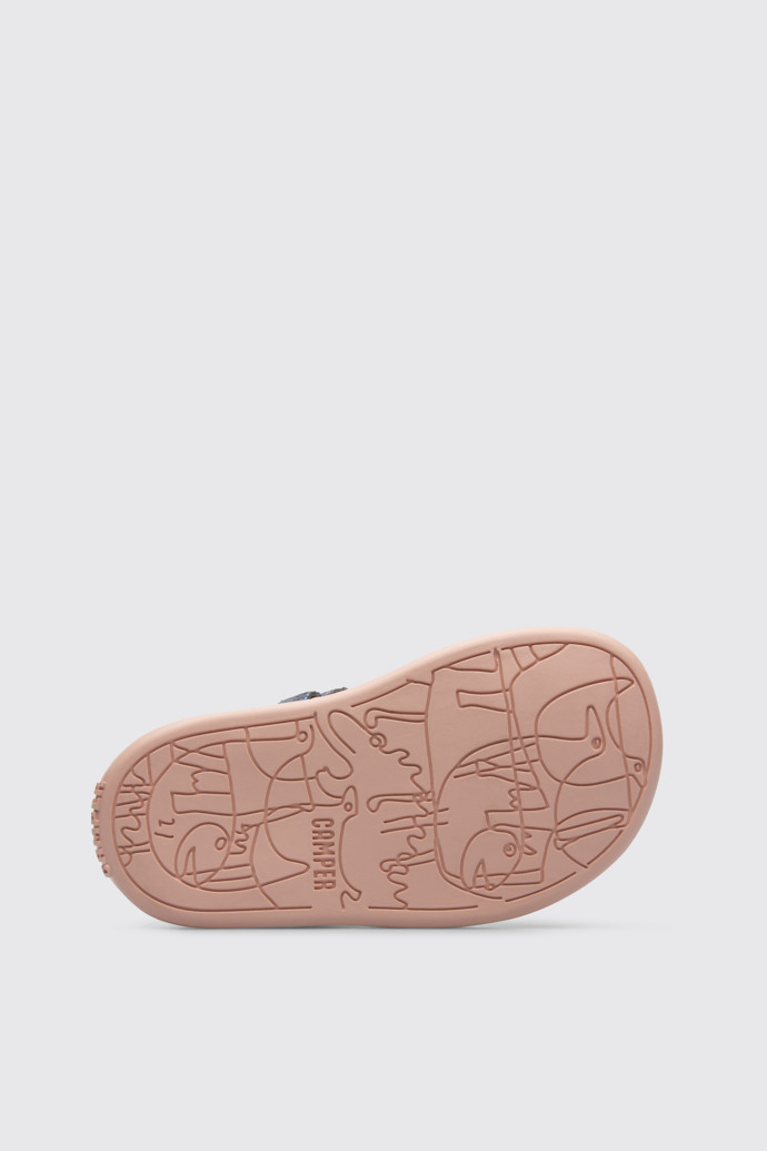 Bicho Metallic blue crab style sandal