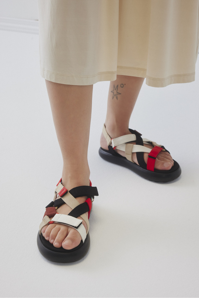 Twins Multicolor Recycled PET Sandals for Women.