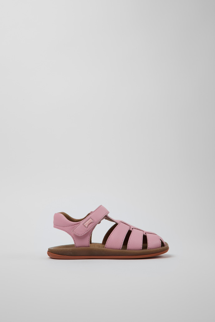 Bicho Pink Leather Closed Sandal for Kids.