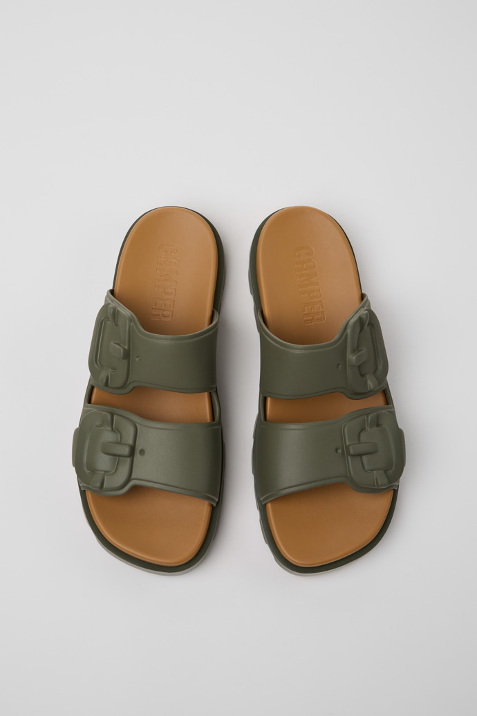 Brutus Sandal Green Synthetic Sandals for Men.