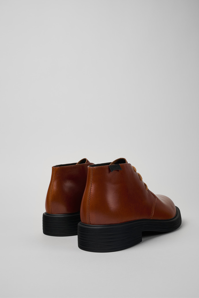 Dean Brown leather ankle boots for men