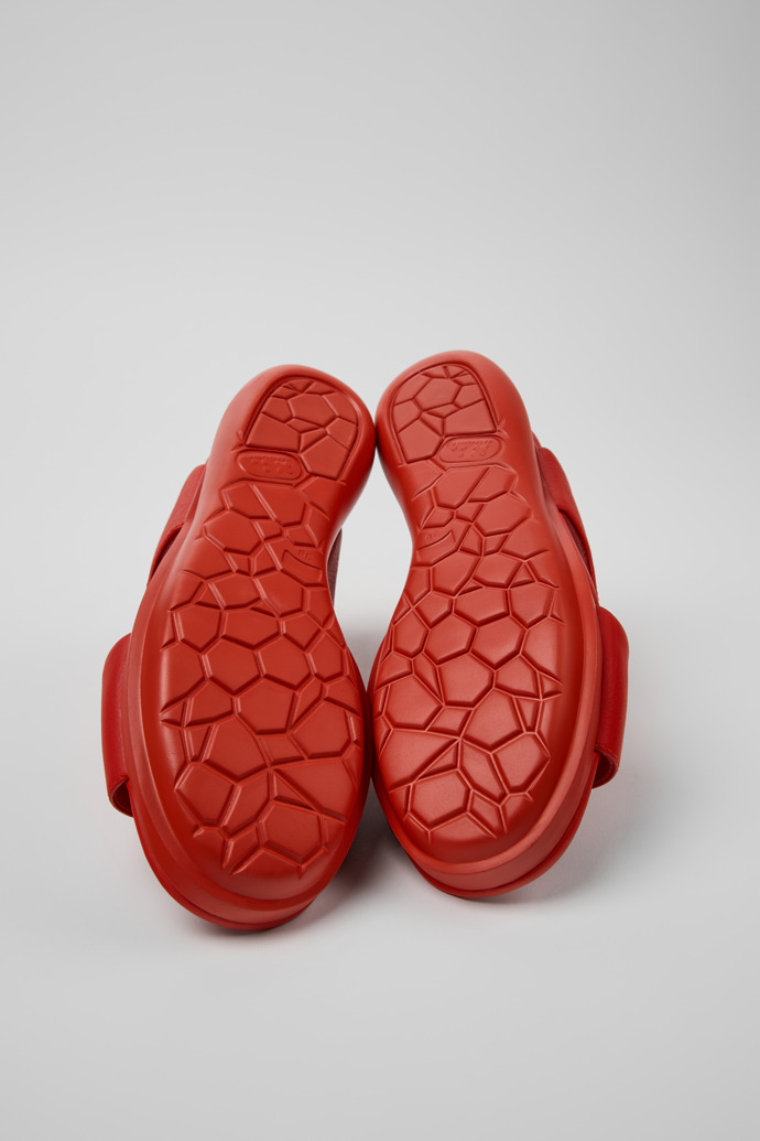 Balloon Red leather sandals for women