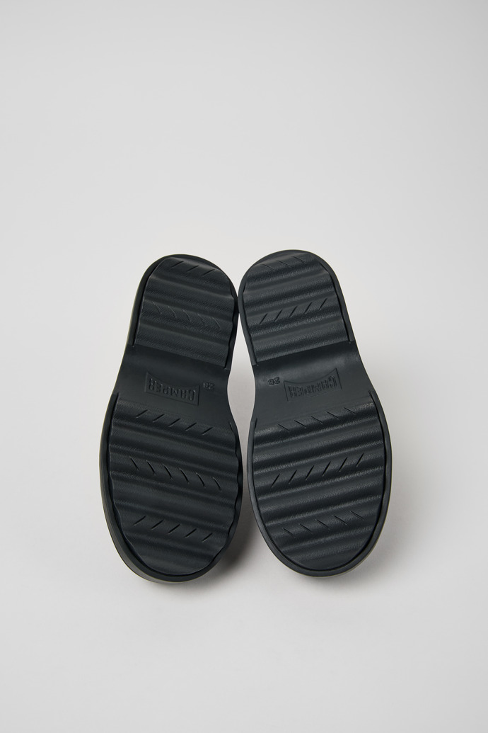 Norte Black Leather Shoes for Kids.