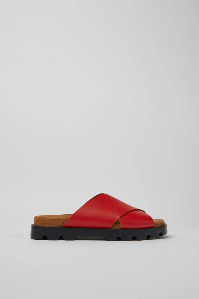 Brutus Sandal Red leather sandals for women
