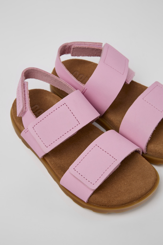 Brutus Sandal Pink leather sandals for girls
