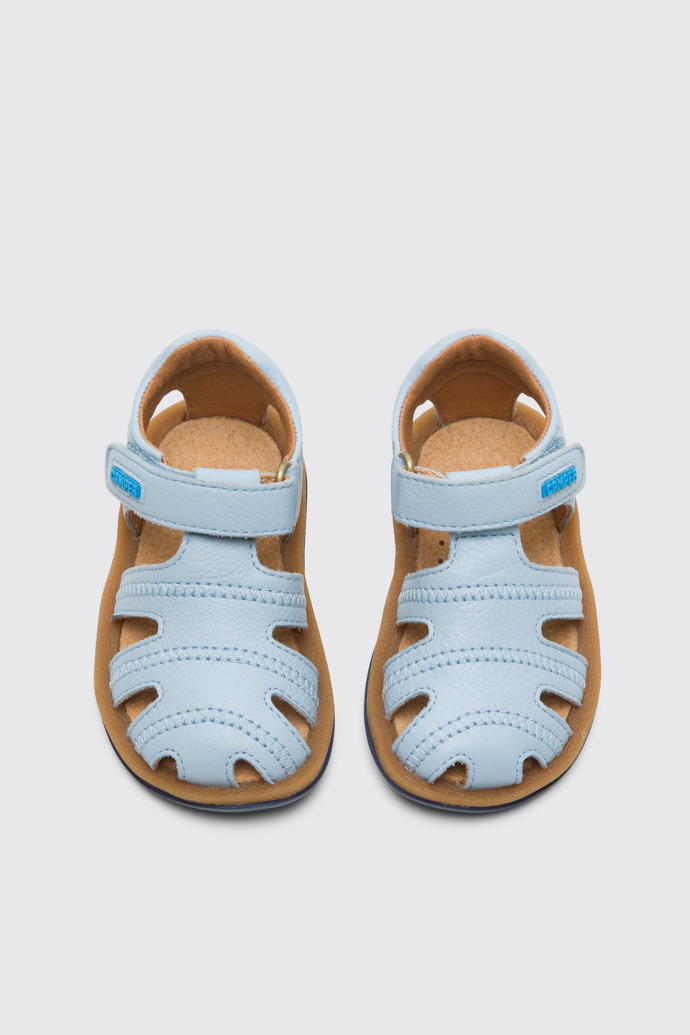 Bicho Light blue sandal with velcro for kids