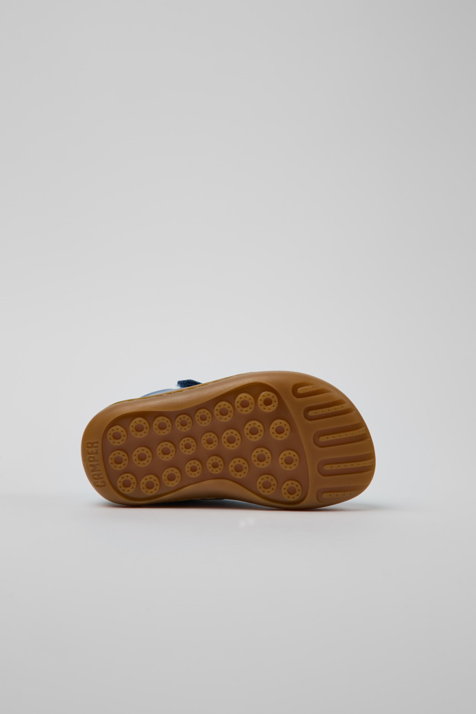 Twins Blue Leather Shoes for Kids.