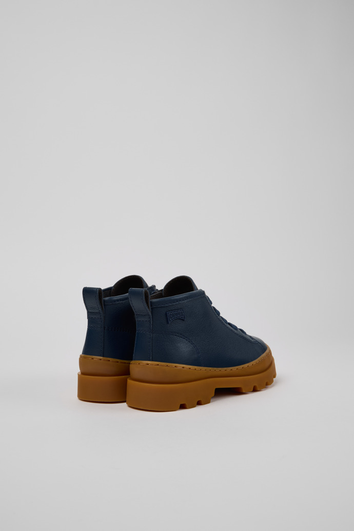 Brutus Blue Leather Ankle Boots for Kids.