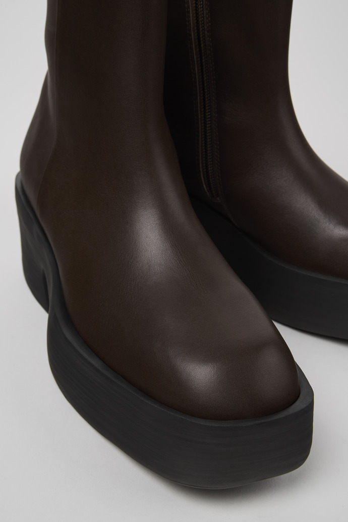 Billie Brown leather boots for women
