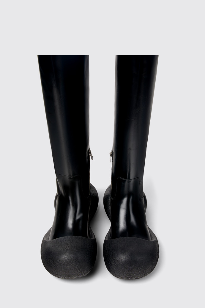 Caramba Black Leather Knee-High Boots