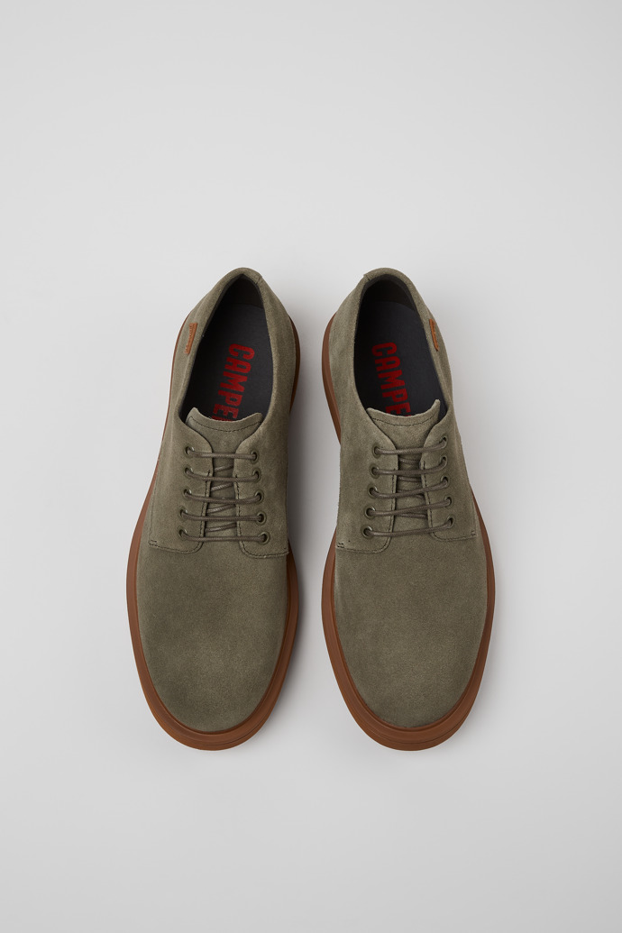 Norman Green Nubuck Shoes for Men.