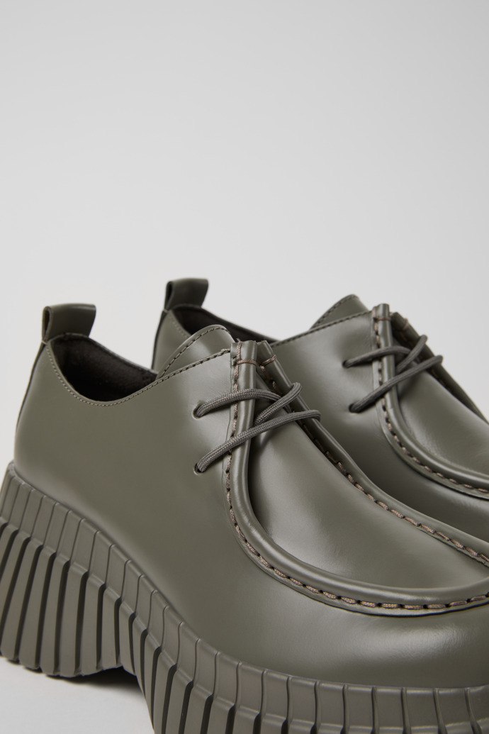 Pix BCN Gray Leather Shoes for Women.