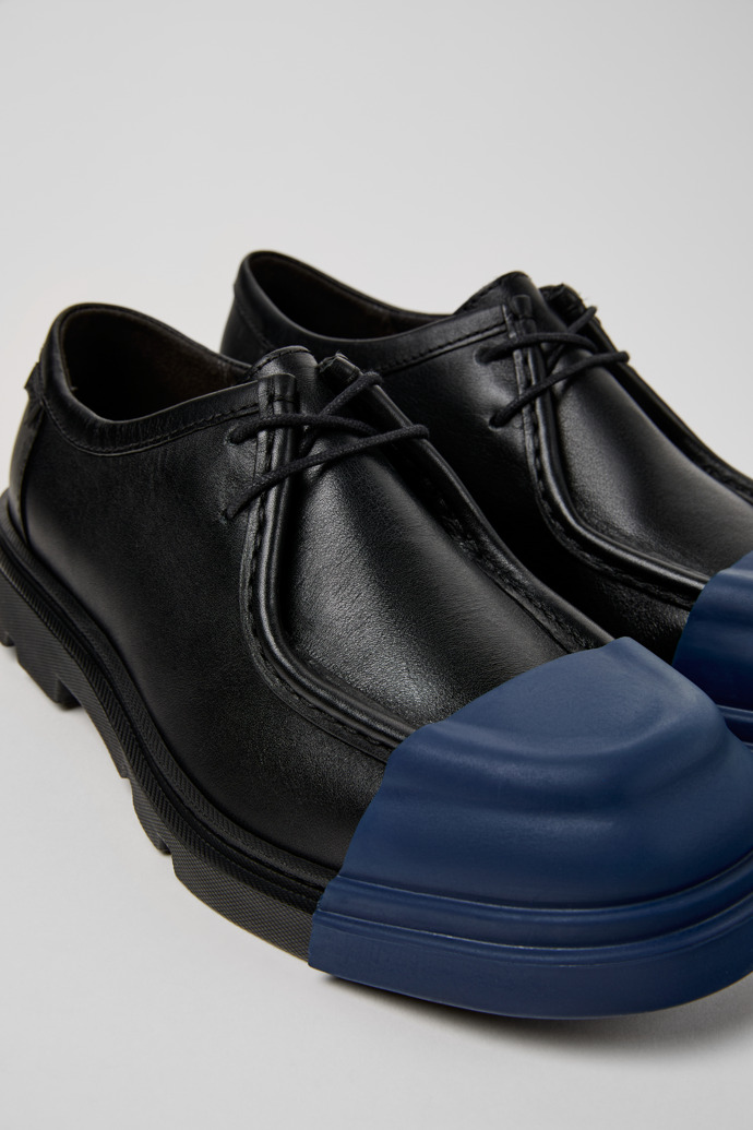Junction Black Leather Shoes for Women.