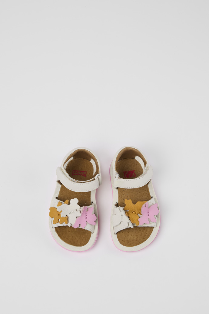 Twins White Leather Sandal