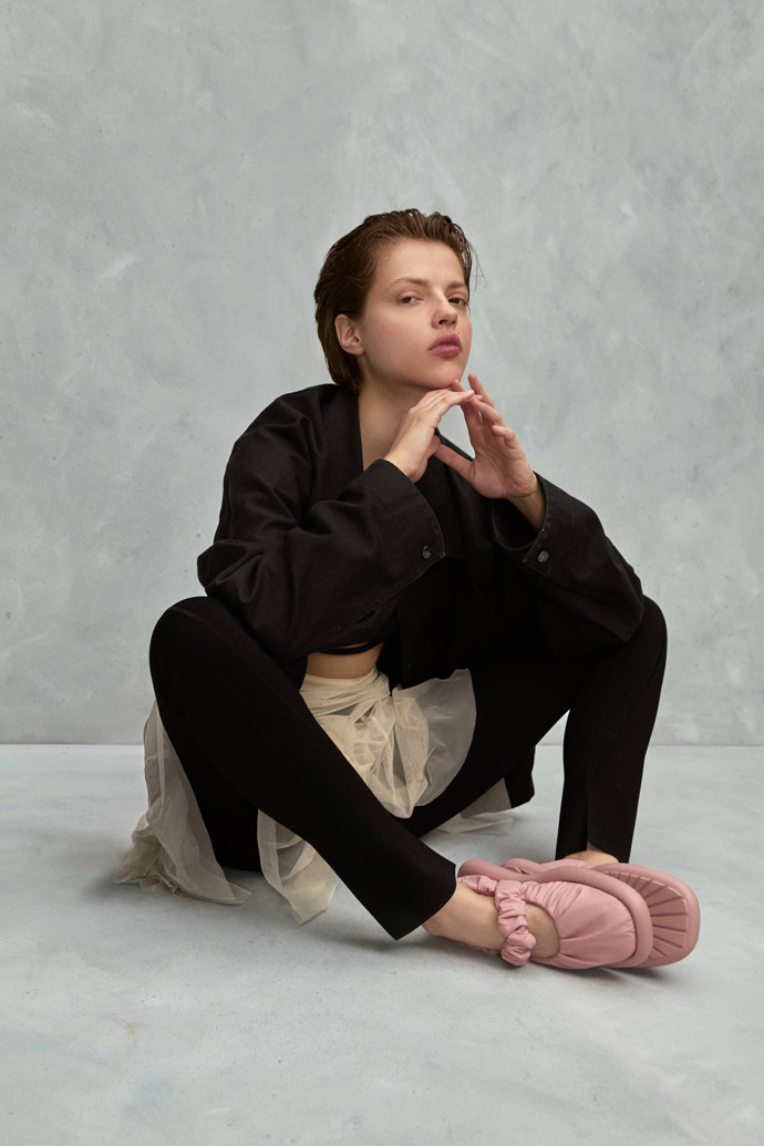 Onda Pink Textile Mary Jane for Women