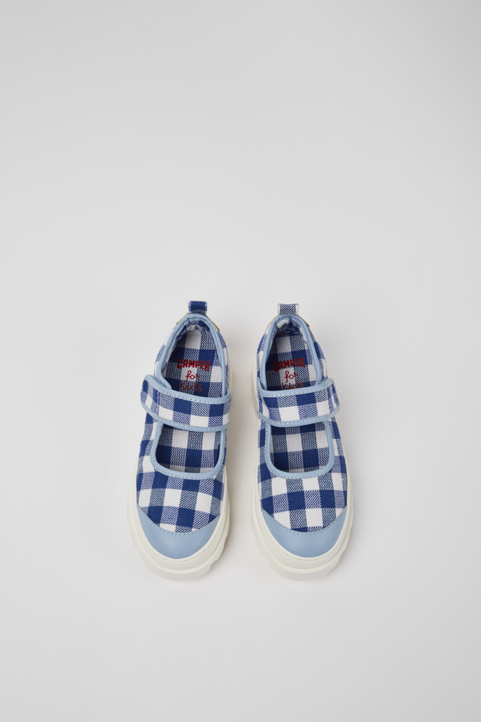 Brutus Blue and white Mary Jane shoes for kids